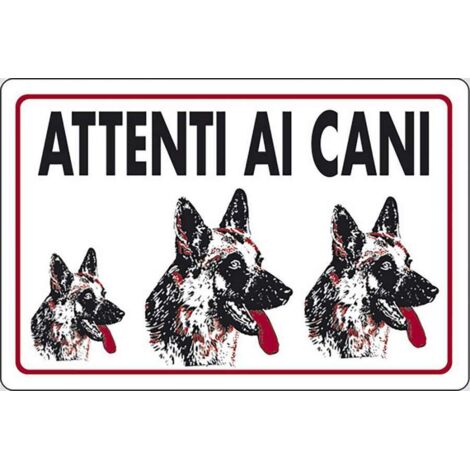 START Cartello Attenti ai Cani abitazioni privati 30CMx20CM Accessorio Originale