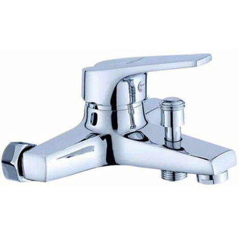 Start Flow Einhand-Wannenfüll- und Brausebatterie, Wandmontage, Schlauchanschluss 1/2", Metallrosetten inklusive, Chrom