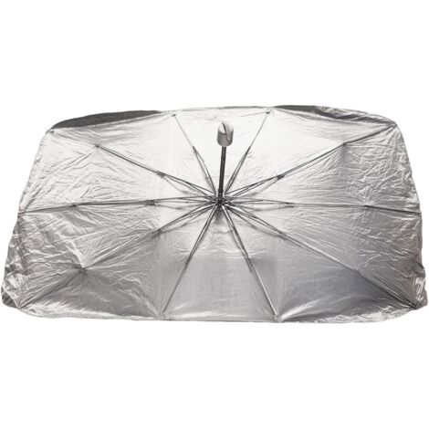 START Parasole a Ombrello per autovetture -facile da utilizzare - tessuto argento isolante - misure 119x60 cm