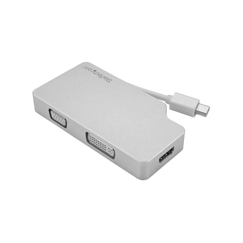 Startech - com Adaptateur de voyage audio/vidéo 3 en 1 - Mini DisplayPort vers vga - dvi ou hdmi - 4K - Aluminium - 3840 x 2160 pixels - 1280 x