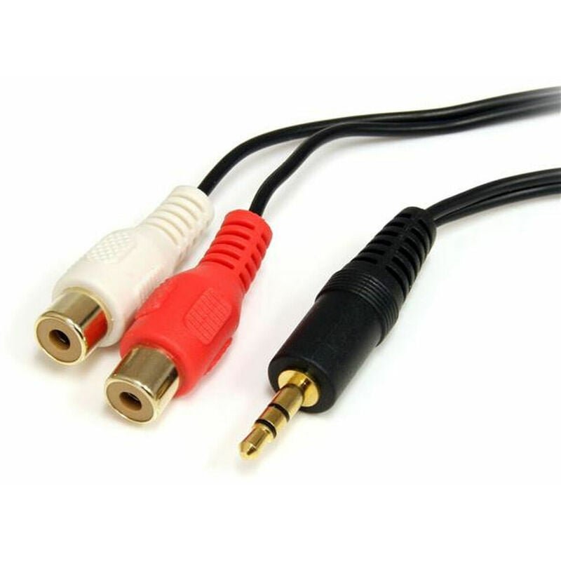 

Cable Audio Jack (3,5 mm) a 2 RCA MU1MFRCA Negro 1.8 m - Startech