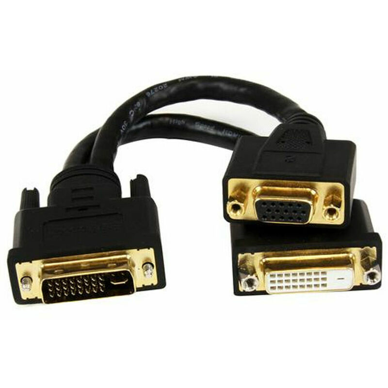 

Cable DVI-I a DVI-D y VGA DVI92030202L Negro 0,2 m - Startech