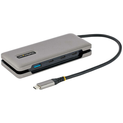 Hub Concentrador USB 3.0 de 4 Puertos Alimentado - USB-C a 4x USB A -  Incluye Adaptador de Alimentación - StarTech 