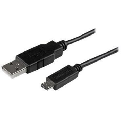 StarTech ST USBAUB1MBK - Sync- & Ladekabel, USB-A  Micro-B, 1 m, schwarz