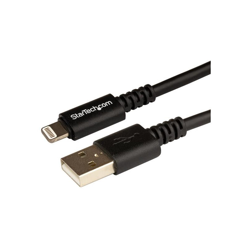 Startech - com Câble Apple Lightning vers usb pour iPhone - iPod - iPad - 3 m Noir - 3 m - Lightning - usb a - Noir - Droit - Droit (USBLT3MB)