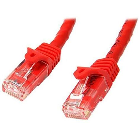 Startech.com 10m red gigabit cat6 ethernet rj45 gigabit network cable without hook - utp snagless patch cord,lifetime warranty