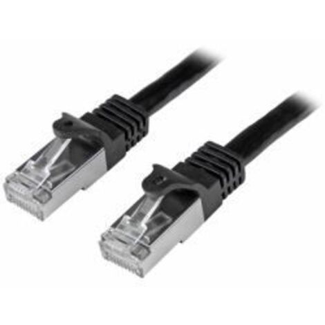 StarTech.com 1,0mBlack Cat6 / Cat 6 Shielded (SFTP) Patch Cable 1m - Patch-Kabel - RJ-45 (M) bis RJ-45 (M) - 1,0m - SFTP - CAT 6 - gepresst, glatt - Schwarz (N6SPAT1MBK)