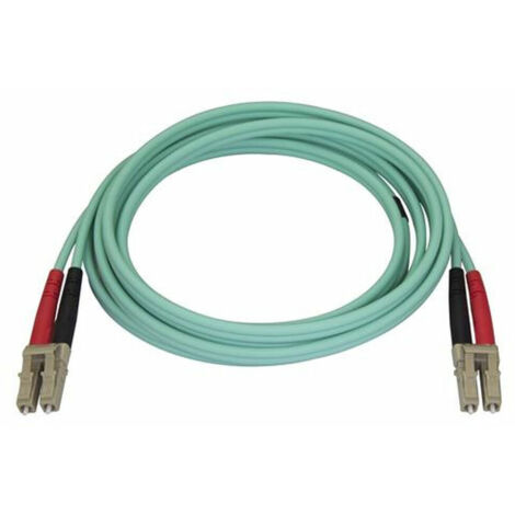 StarTech.com 2 m LC/UPC auf LC/UPC OM4 Multimode Glasfaserkabel, 50/125µm LOMMF/VCSEL Zipcord LWL, 100G Netzwerke, Low Insertion Loss, LSZH LWL Patchkabel