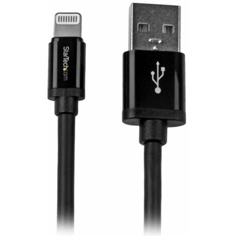 StarTech.com 2m Apple 8 Pin Lightning Connector auf USB Kabel - Schwarz - USB Kabel für iPhone / iPod / iPad