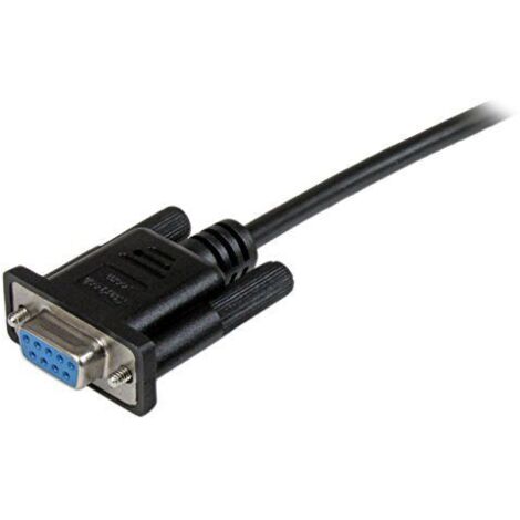 StarTech.com 2m DB9 RS232 Seriell Nullmodemkabel - Bu/Bu - Schwarz