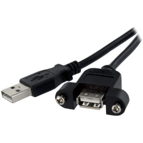 StarTech.com 30cm USB A auf A Blendenmontage Kabel - Bu/St