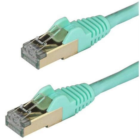 StarTech.com 3,0mCat6a Ethernet Kabel - geschirmt (STP) - Cat6a Netzwerkkabel - Cat6a Patchkabel - Cat 6a - Trkis - Patch-Kabel - RJ-45 (M) bis RJ-45 (M) - 3,0m - STP - CAT 6a - geformt, ohne Haken - 