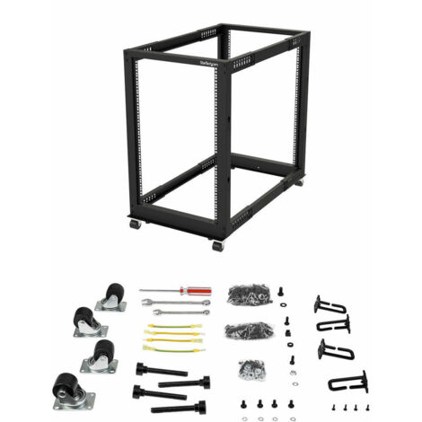 StarTech.com 4POSTRACK18U rack Rack indipendenti Nero