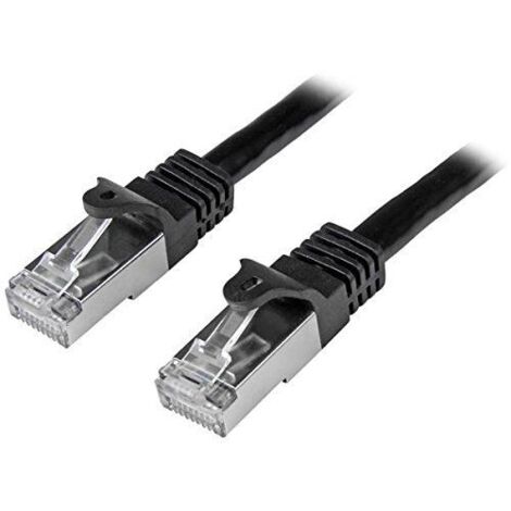 StarTech.com 5,0mBlack Cat6 / Cat 6 Shielded (SFTP) Patch Cable 5m - Patch-Kabel - RJ-45 (M) bis RJ-45 (M) - 5,0m - SFTP - CAT 6 - gepresst, glatt - Schwarz (N6SPAT5MBK)