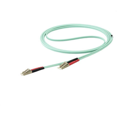 StarTech.com 7 m LC/UPC auf LC/UPC OM4 Multimode Glasfaserkabel, 50/125µm LOMMF/VCSEL Zipcord LWL, 100G Netzwerke, Low Insertion Loss, LSZH LWL Patchkabel