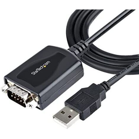 StarTech.com 91cm USB zu seriellem Kabel mit COM Port Retention, DB9 RS232 Stecker zu USB Konverter, USB zu seriellem Adapter für PLC/Drucker/Scanner, Prolific Chipset, Win/Mac (1P3FPC-USB-SERIAL)