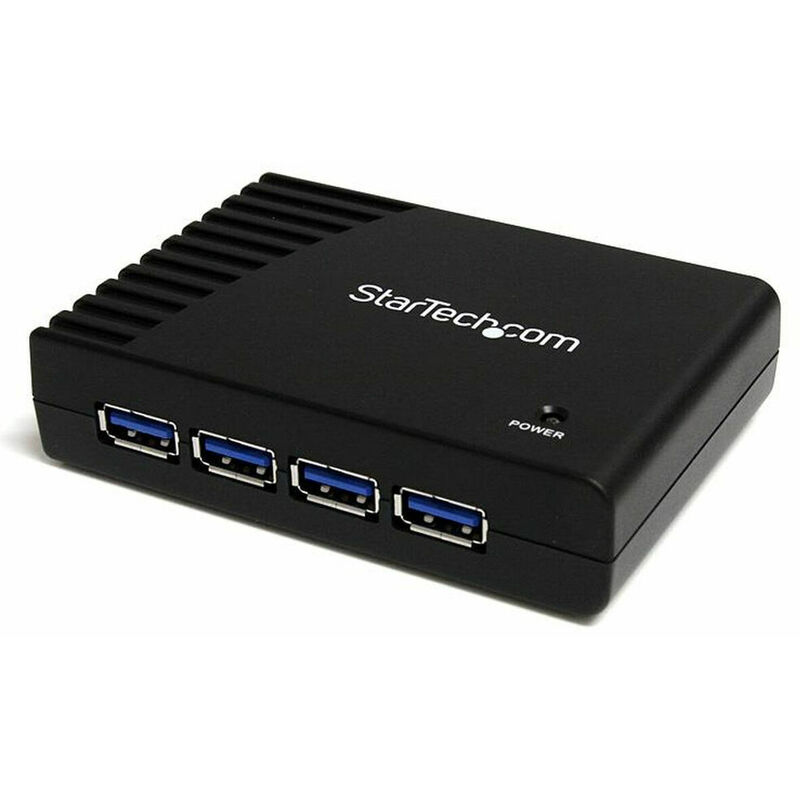 

Adaptador Concentrador Hub Ladrón USB 3.0 Super Speed 4 Puertos Salidas PC Mac - Negro - Startech.com