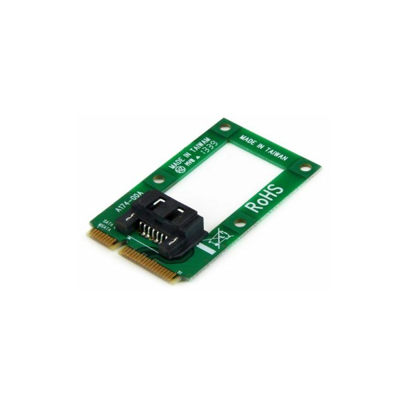 

.com Adaptador mSATA a SATA para Disco Duro o SSD - Tarjeta Conversora Mini SATA a SATA - Startech