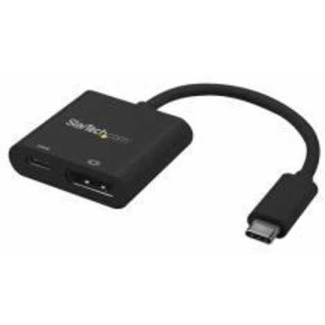 StarTech.com Adaptador USB C a DisplayPort con Entrega de Alimentación - 4K 60Hz HBR2 - Conversor USB Tipo C a Monitor DP 1.2 con Carga - PD de Paso de 60W - Compatible con Thunderbolt 3