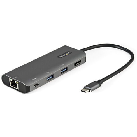 StarTech.com Adaptateur multiport USB C noir voyage