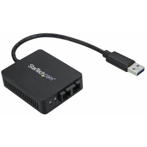 StarTech.com Adaptateur réseau USB 3.0 vers fibre optique SC Gigabit Ethernet jusqu'à 550 m - Avec fil - USB - Fibre - 1000 Mbit/s - Noir (US1GA30SXSC)