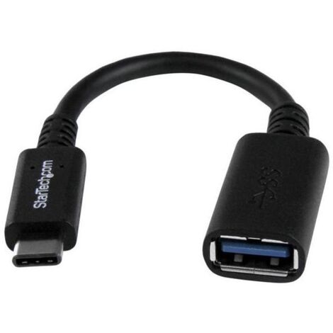 StarTech.com Adaptateur USB-A à USB-C Noir 0.15 m