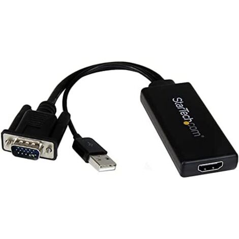 StarTech.com Adaptateur VGA à HDMI avec audio et alimentation USB - Convertisseur VGA à HDMI portable - 1080 p