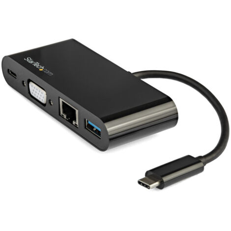 StarTech.com Adattatore Multiporta USB-C a VGA - Ricarica via Power Delivery (60W) - USB 3.0 - Gbe - Adattatore USB-C per Mac,