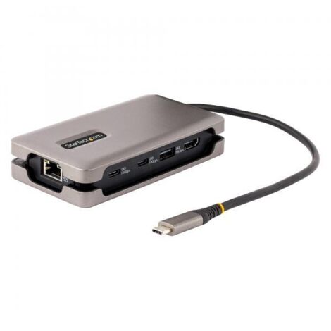 StarTech.com Adattatore Multiporta USB-C - Docking Station USB Type-C 3.2 Gen2 10Gbps con Uscita Video HDMI 2.0b 4K 60Hz, Hub USB (2xUSB-C, 1xUSB-A), PD 100W Pass-Through - Mini Dock da Viaggio con Ca