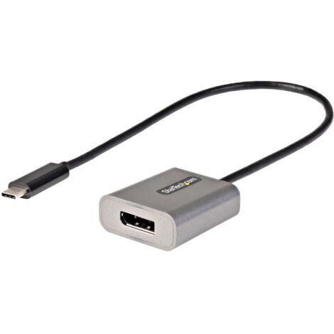 StarTech.com Adattatore USB C a DisplayPort 8K/4K 60Hz - Adattatore Dongle USB-C a DisplayPort 1.4 - Convertitore video USB Type-C a DP Monitor - Funziona con Thunderbolt 3 - Cavo integrato da 30 cm