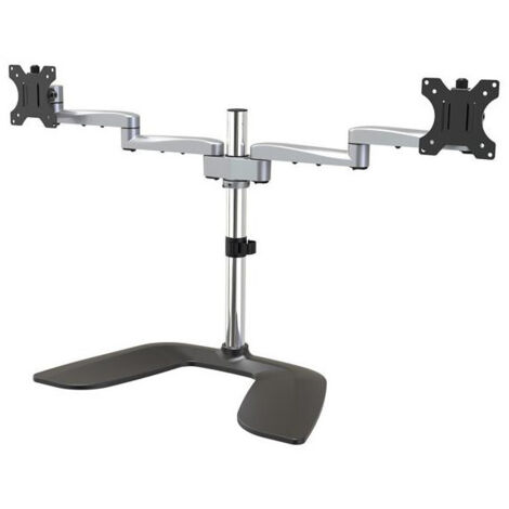 StarTech.com ARMDUALSS supporto da tavolo per Tv a schermo piatto 81,3 cm (32") Nero, Argento Scrivania