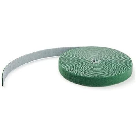 StarTech.com Bobina de 7,6m de Gancho y Bucle - Tiras Reutilizables de Gancho y Bucle - Cinta Sujetacables - Envolturas Ajustables de Tela para Gestión de Cableado - Verde