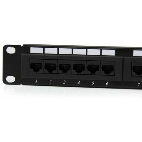 startechcom C6PANEL24 panneau de brassage noir 24 ports
