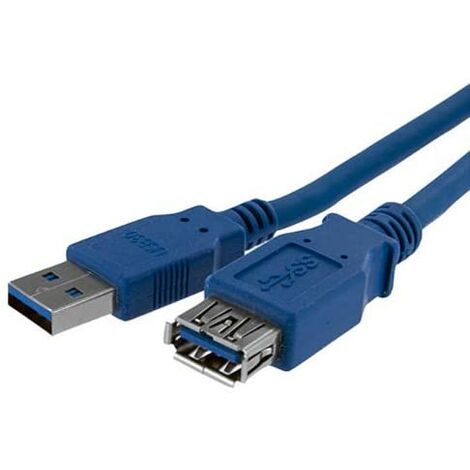 StarTech.com Cable 1m Extensión Alargador USB 3.0 SuperSpeed - Macho a Hembra USB A - Extensor - Azul