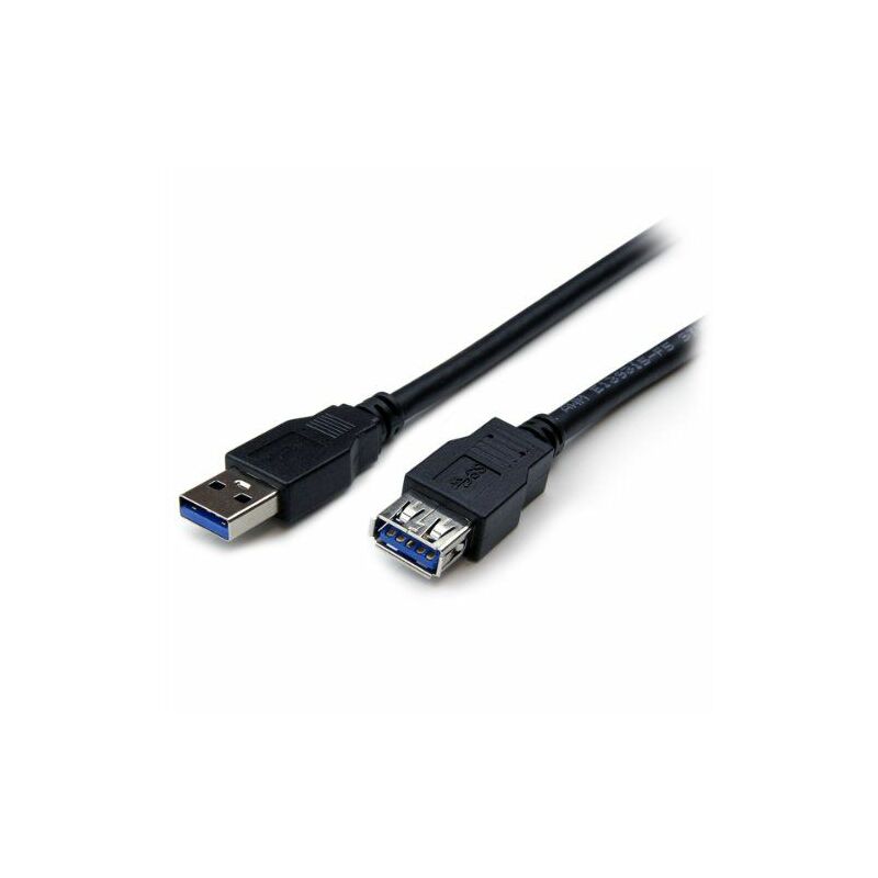 

.com Cable 1m Extensión Alargador USB 3.0 SuperSpeed - Macho a Hembra USB A - Extensor - Negro - Startech