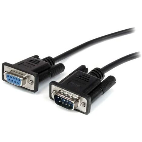 StarTech.com Cable 50cm Extensión Directo Straight Through Serie Serial RS232 Vídeo EGA DB9 Macho a Hembra