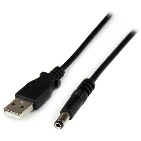 Startech.com cable adaptador 1m usb a conector coaxial barrel alimentacion corriente 5,5mm 5v dc - 1x usb a macho - 1x tipo n macho,garantia lifetime