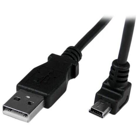 StarTech.com Cable Adaptador 2m USB A Macho a Mini USB B Macho Acodado en Ángulo hacia Abajo