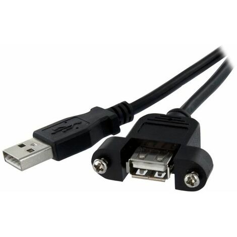 Conector USB-A Hembra Panel a USB-A Hembra 3.0 con Tapa