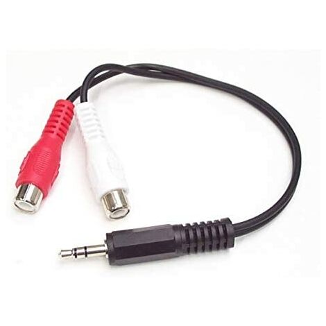 Startech.com cable convertidor adaptador audio 15cm mini jack 3,5 mm a rca estereo - conversor clavija minijack a rca rojo blanco,garantia lifetime