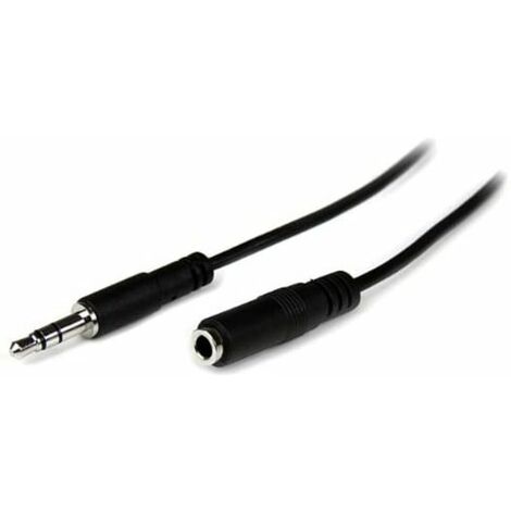 StarTech.com Cable de 1m de Extensión Alargador de Auriculares Mini-Jack 3,5mm 3 pines Macho a Hembra