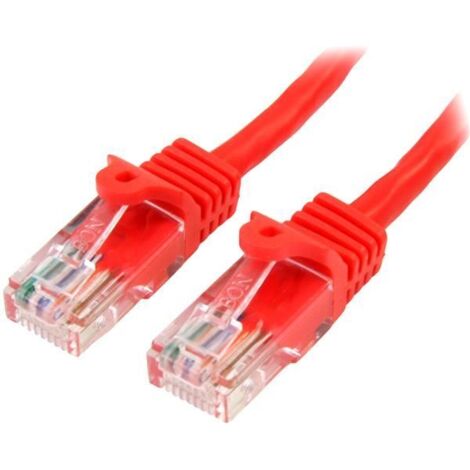 StarTech.com Cable de 1m Rojo de Red Fast Ethernet Cat5e RJ45 sin Enganche - Cable Patch Snagless