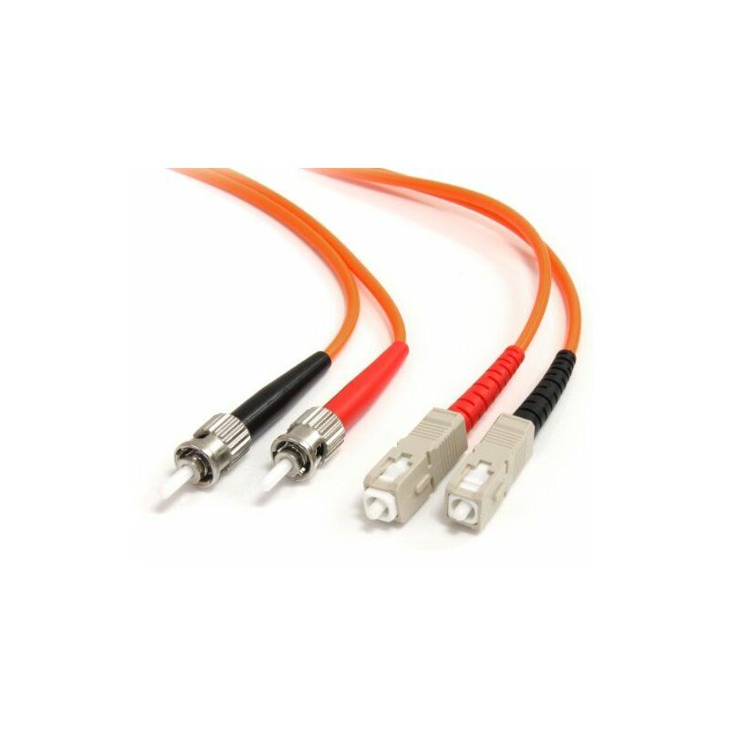 

.com Cable de Fibra Óptica Patch Multimodo 62,5/125 Dúplex ST a SC de 2m – Naranja - Startech