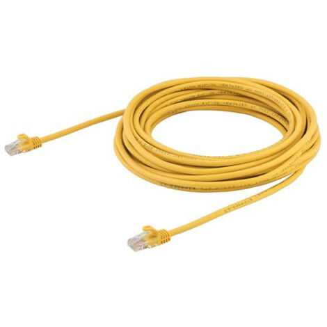StarTech.com Cable de Network de 10m Yellow Cat5e Ethernet RJ45 without Clips