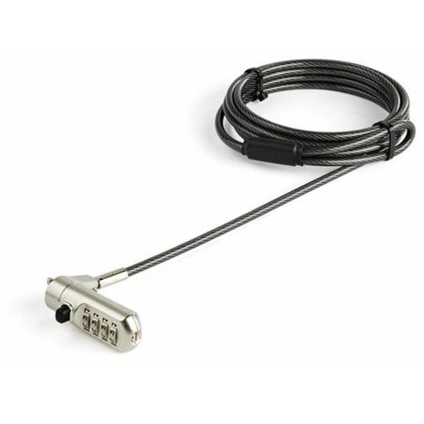 startechcom Câble de sécurité noir 2 mètres avec serrure