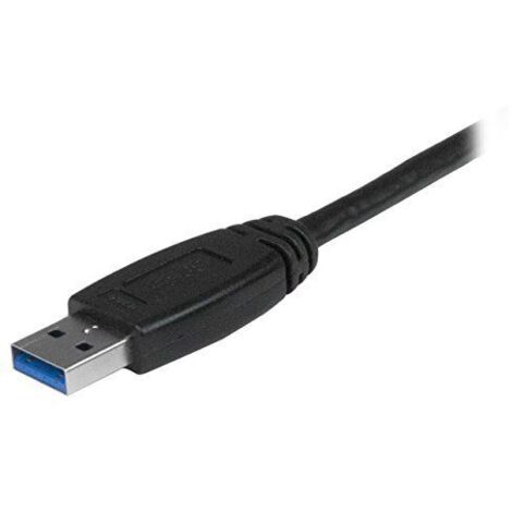 StarTech.com Cable de Transferencia de Datos USB 3.0 tipo-A macho a macho para ordenadores Mac y Windows - negro
