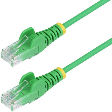 StarTech.com Câble Ethernet CAT6 Vert Fin de 2m, Sans Accroc, 100W PoE, UTP, LSZH, Fil de Cuivre Pur 28AWG, Cordon Patch Réseau RJ45 avec Serre-Câble, Contrôlé Fluke