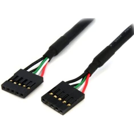 StarTech.com Cable Extensor 60cm IDC 5 pines Conexión a Placa Base Madre - USB 0,6m - Hembra a Hembra