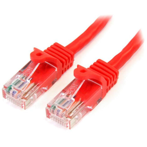 StarTech.com Câble réseau Cat5e UTP sans crochet de 1 m - Cordon Ethernet RJ45 anti-accroc - M/M - Rouge