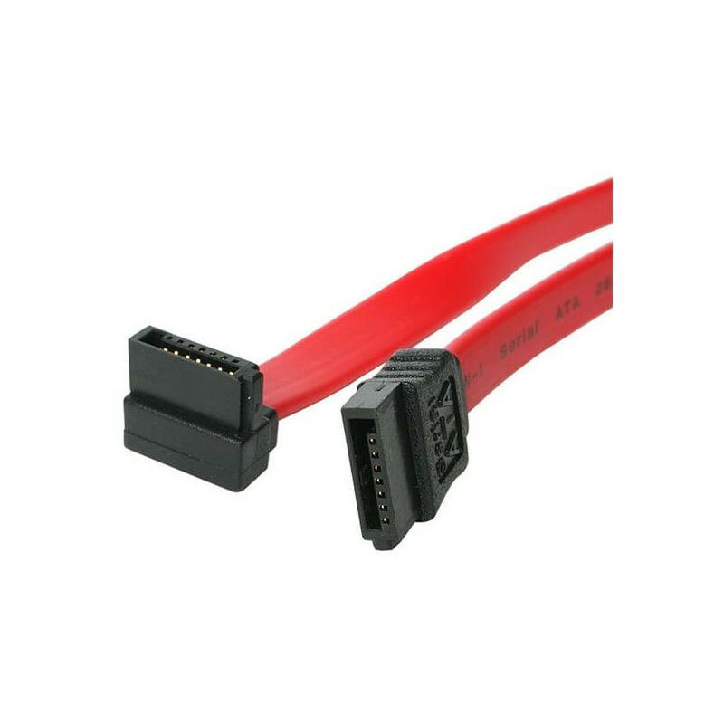 Startech - com Câble sata Serial ata - 46 cm - 18 pouces - Rouge - 1 Connecteur Angle Droit Coudé - 0,457 m - sata iii - sata 7-pin - sata 7-pin